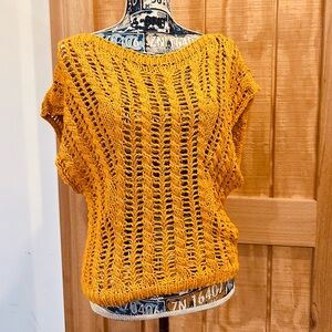 Anthropologie crochet knit sweater vest